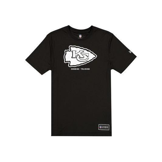 KANSAS CITY CHIEFS MEN'S NEW ERA COMBINE T-SHIRT - BLACK/WHITE