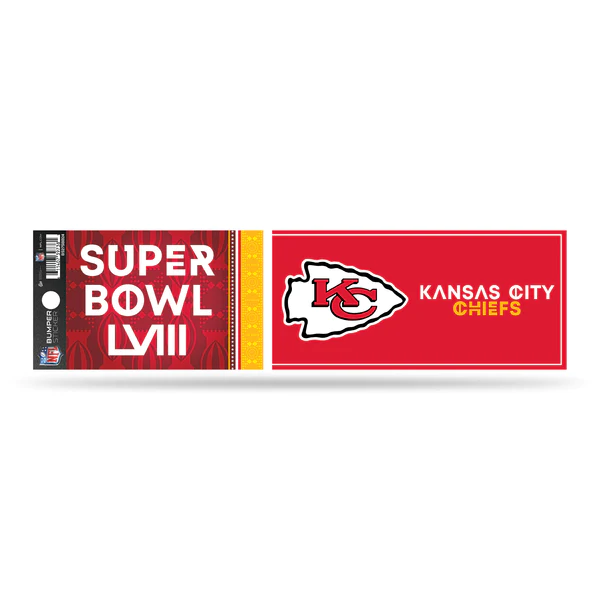 KANSAS CITY CHIEFS SUPER BOWL LVIII BOUND BUMPER STICKER