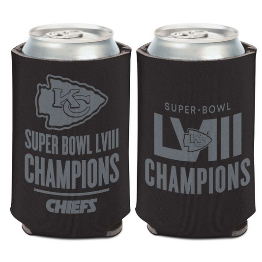 KANSAS CITY CHIEFS SUPER BOWL LVIII CHAMPIONS 12 CAN COOLER - BLACK