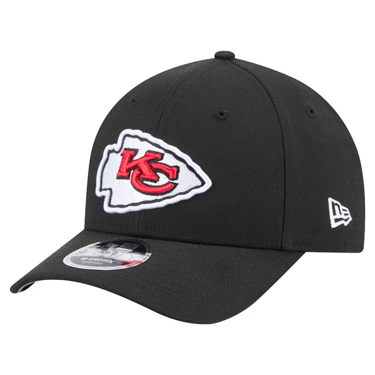 KANSAS CITY CHIEFS TEAM COLLECTION 9FORTY M-CROWN SNAPBACK ADJUSTABLE HAT - BLACK