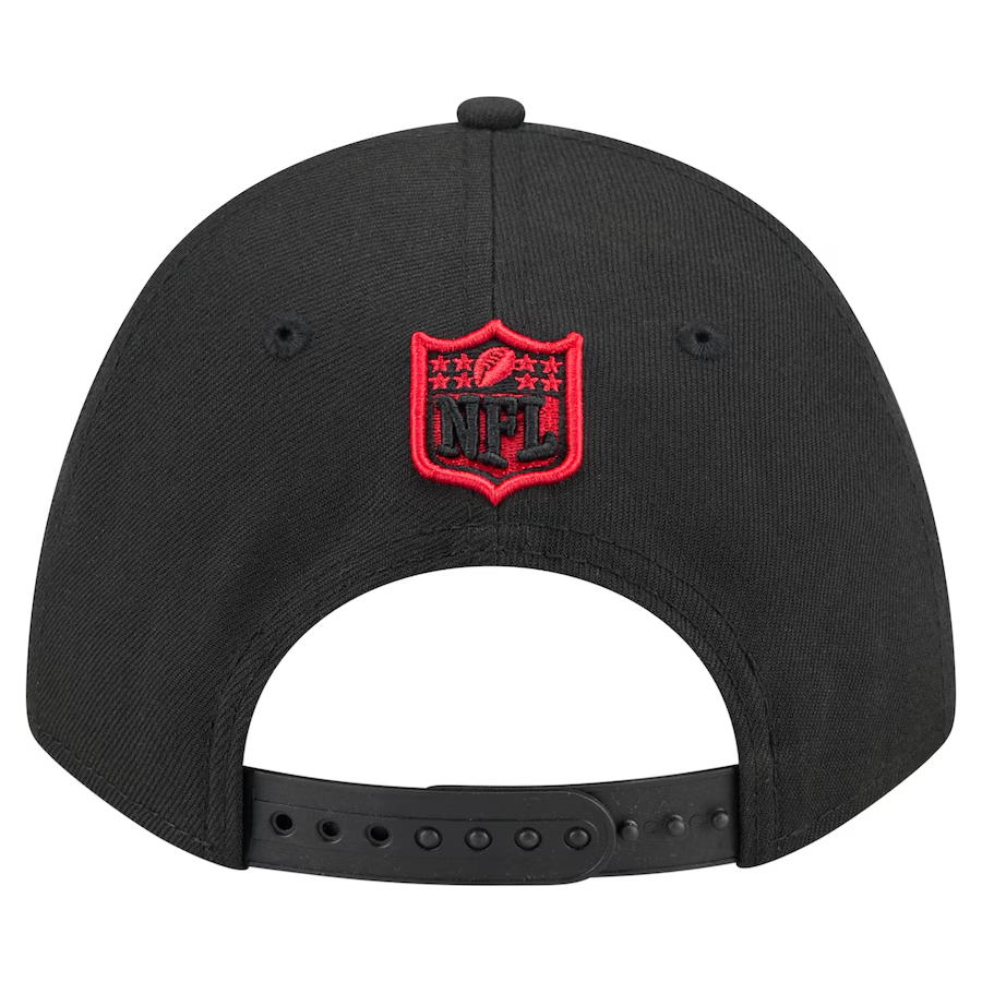 KANSAS CITY CHIEFS TEAM COLLECTION 9FORTY M-CROWN SNAPBACK ADJUSTABLE HAT - BLACK