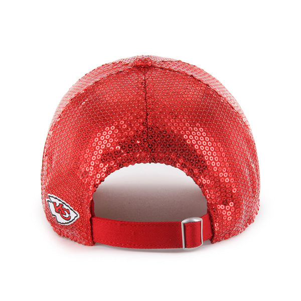 KANSAS CITY CHIEFS WOMEN'S '47 BRAND DAZZLE LOGO CLEAN UP ADJUSTABLE HAT - RED
