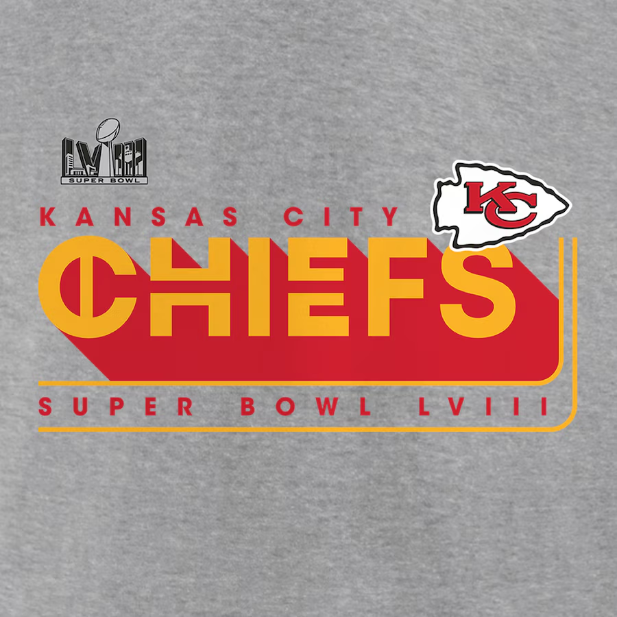 KANSAS CITY CHIEFS WOMEN'S SUPER BOWL LIX ROSTER T-SHIRT - HEATHER GRAY