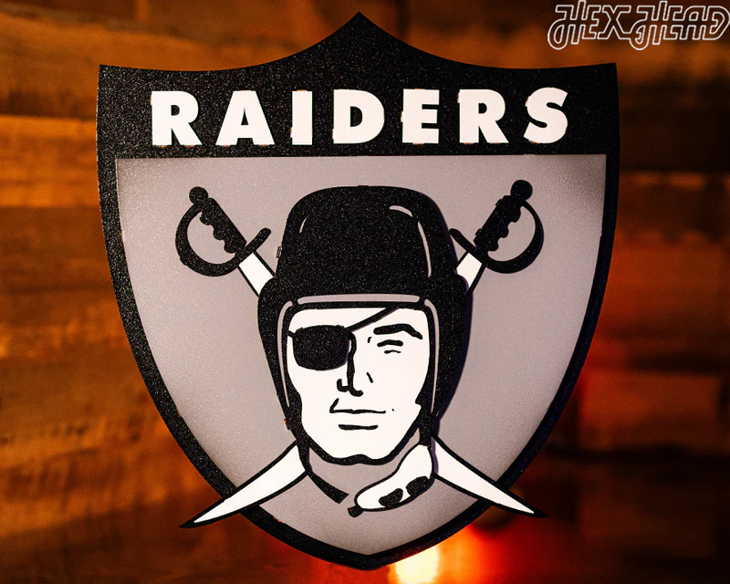 LAS VEGAS RAIDERS "1963" 3D VINTAGE METAL WALL ART - 21.5" X 20"