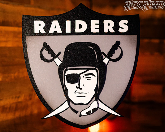 LAS VEGAS RAIDERS "1963" 3D VINTAGE METAL WALL ART - 21.5" X 20"