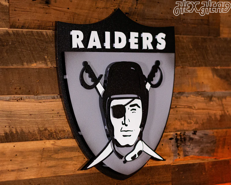 LAS VEGAS RAIDERS "1963" 3D VINTAGE METAL WALL ART - 21.5" X 20"