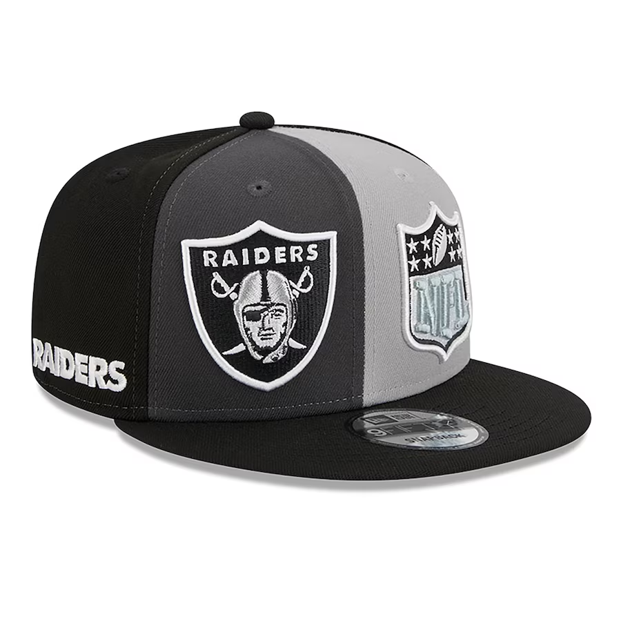 Men's Las Vegas Raiders New Era Black/Gray 2023 Sideline 9FIFTY CW Snapback Hat | Headz N Threadz