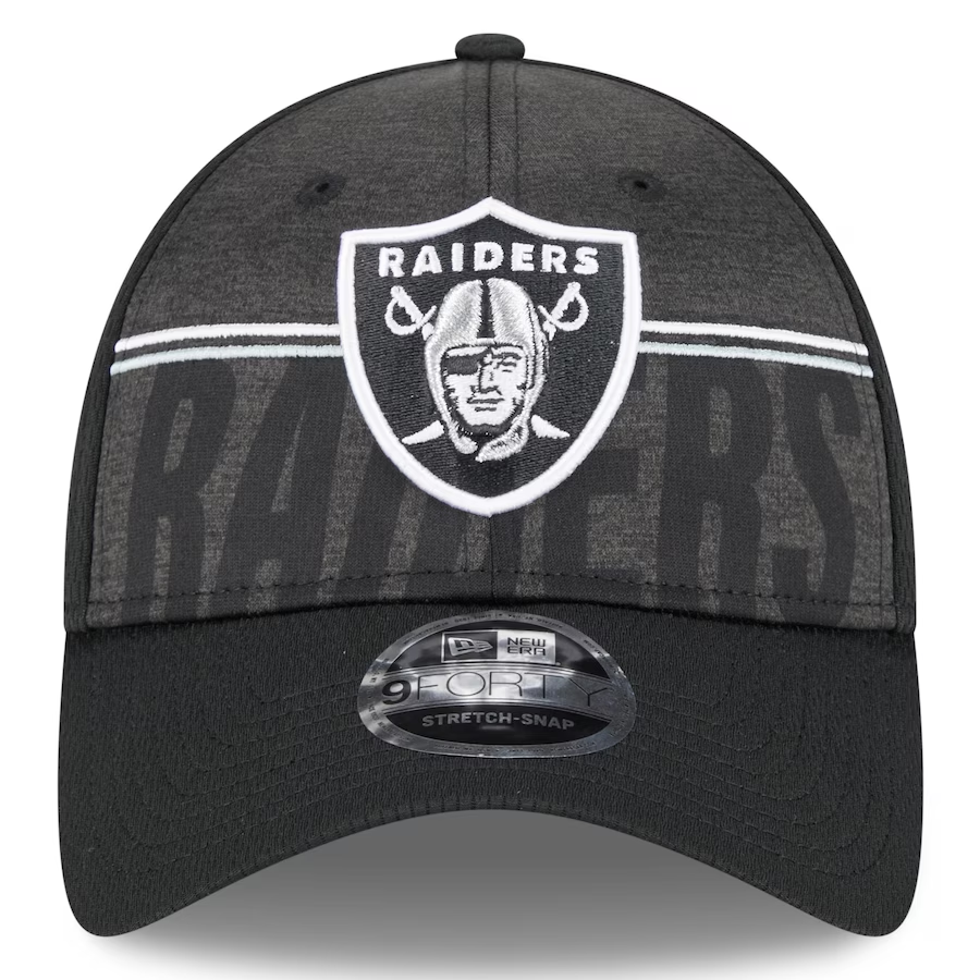 LAS VEGAS RAIDERS 2023 TRAINING CAMP 9FORTY STRETCH SNAP ADJUSTABLE HAT