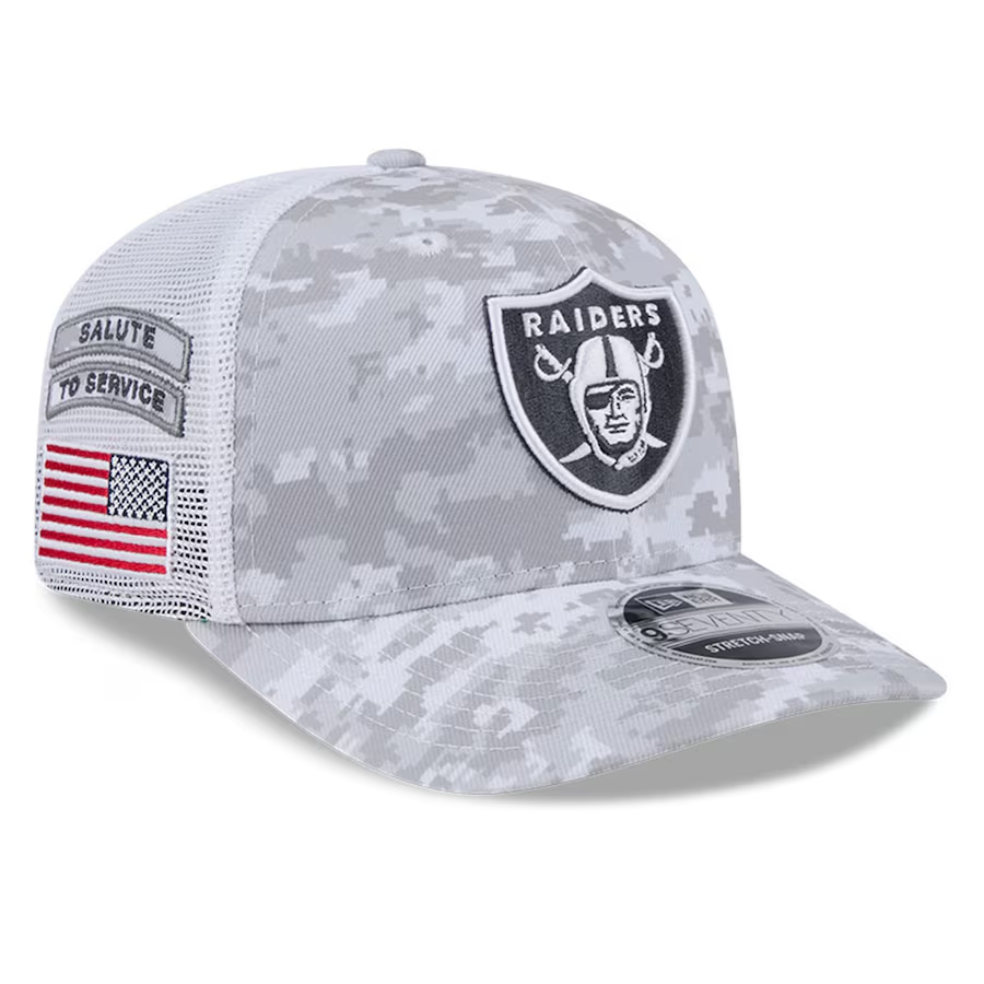 LAS VEGAS RAIDERS 2024 NFL SALUTE TO SERVICE 9SEVENTY STRETCH SNAPBACK JR S SPORTS