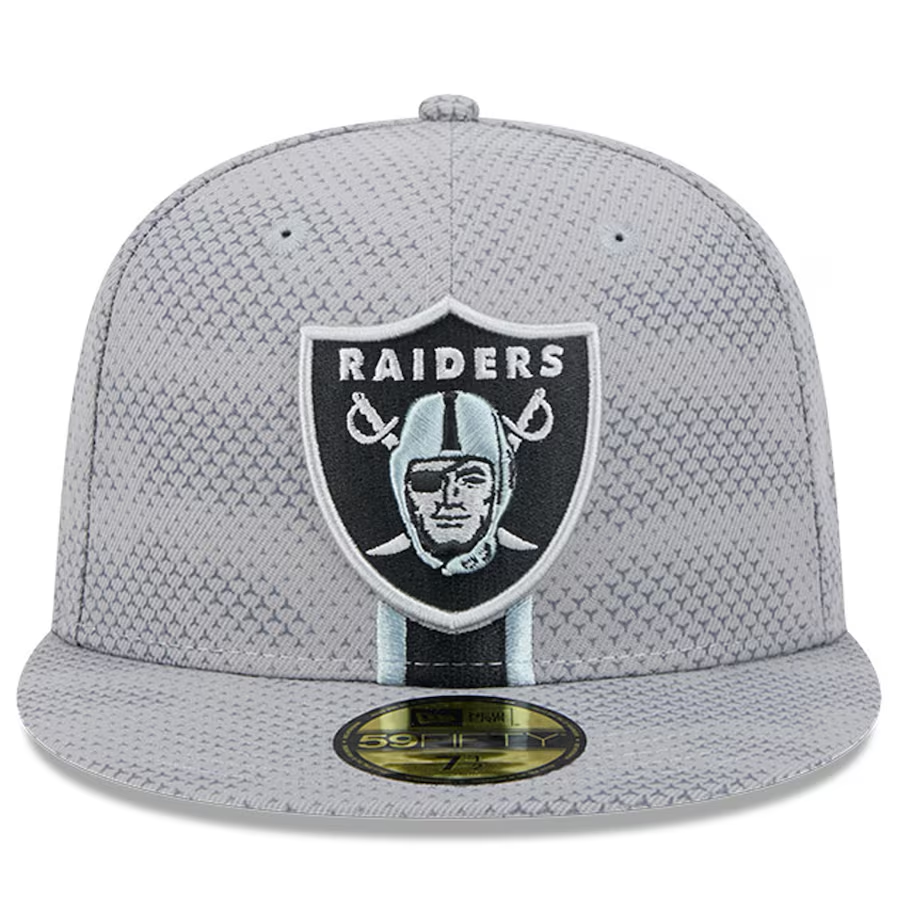 LAS VEGAS RAIDERS 2024 NFL SIDELINE 59FIFTY FITTED HAT - GRAY