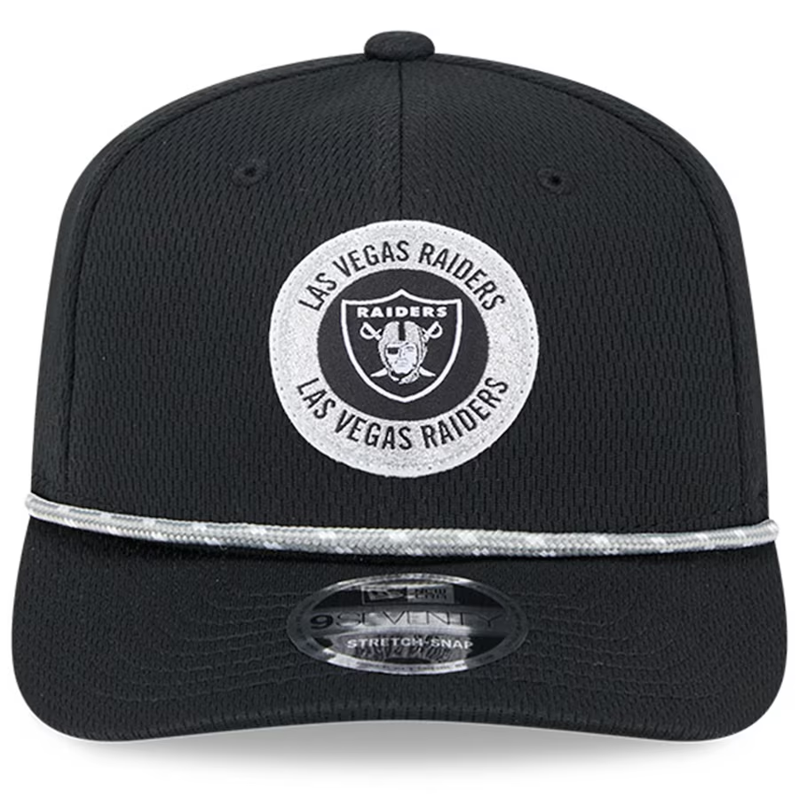 LAS VEGAS RAIDERS 2024 NFL SIDELINE 9SEVENTY STRETCH SNAPBACK HAT - BLACK