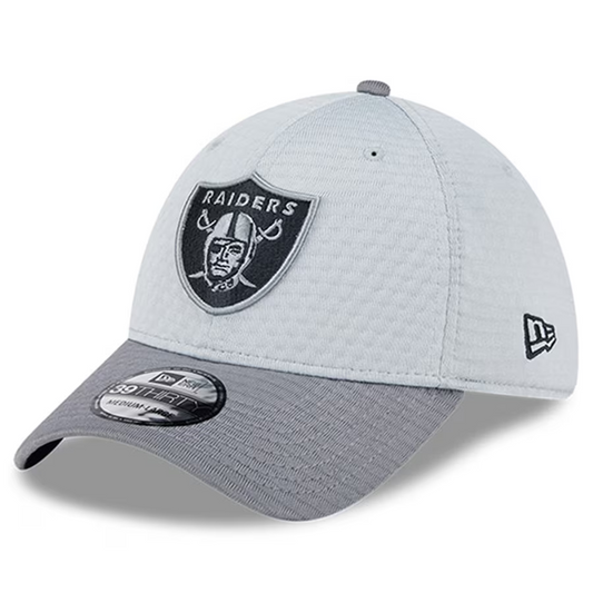 LAS VEGAS RAIDERS 2024 NFL TRAINING CAMP 39THIRTY FLEX FIT HAT - GRAY HEATHER