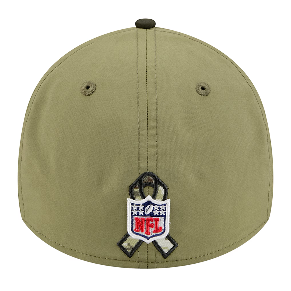 LAS VEGAS RAIDERS 2025 NFL SALUTE TO SERVICE 39THIRTY FLEX FIT HAT - GREEN