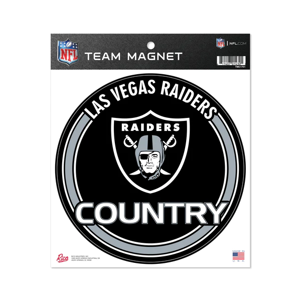 Las Vegas Raiders Teamball 6 x Oval Full Color Magnet