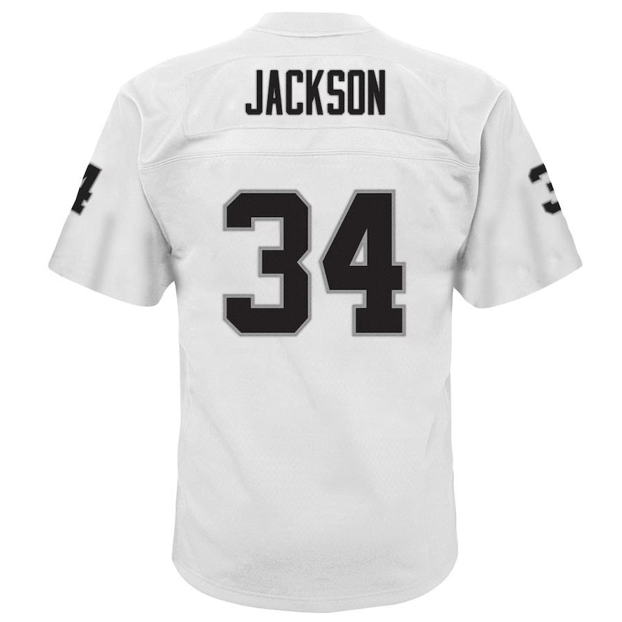 LAS VEGAS RAIDERS BO JACKSON YOUTH MITCHELL & NESS LEGACY JERSEY - WHITE