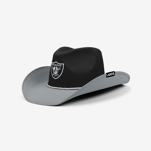 LAS VEGAS RAIDERS FOCO TWO TONE COWBOY HAT - BLACK/GREY