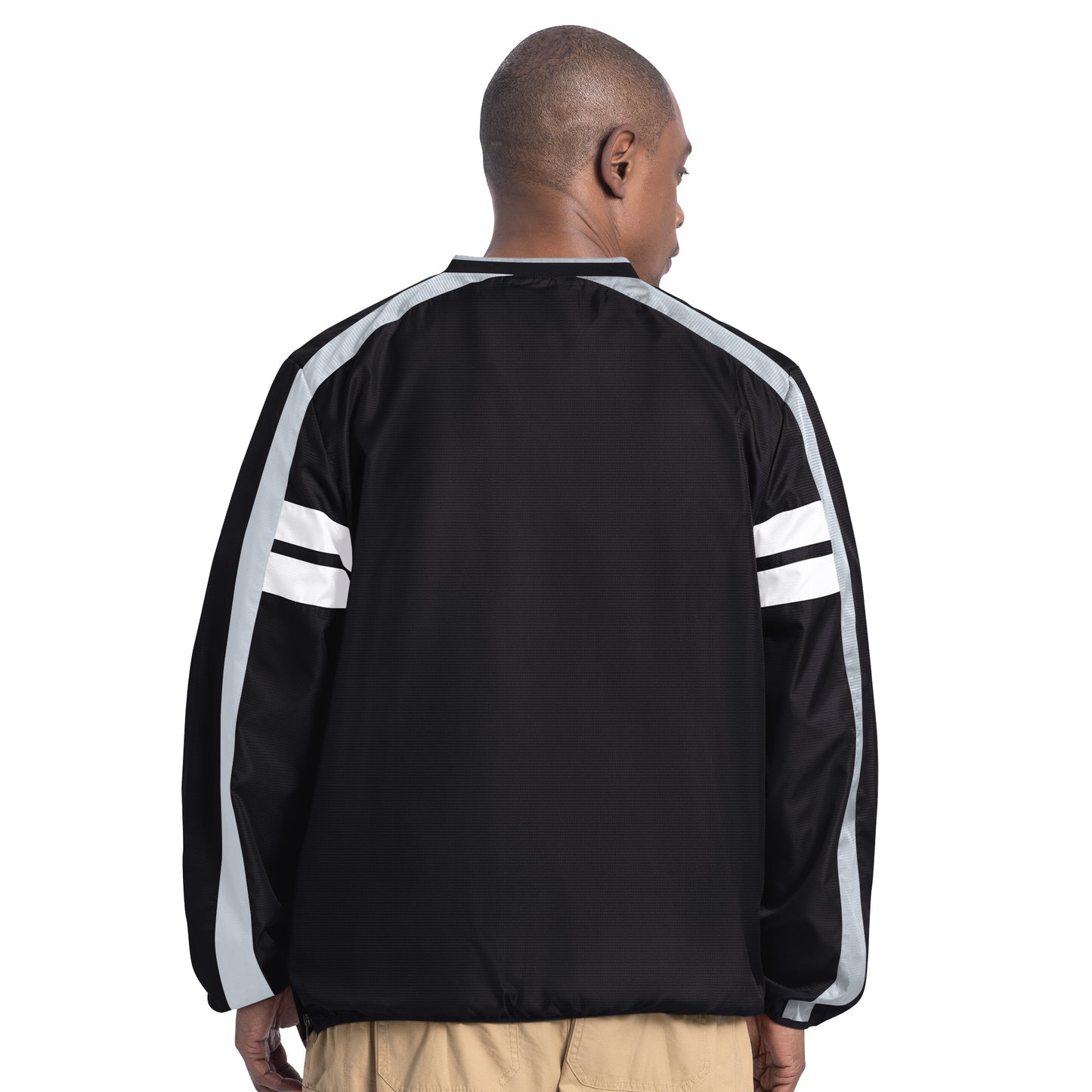 LAS VEGAS RAIDERS MEN'S 12TH MAN PULLOVER JACKET - BLACK