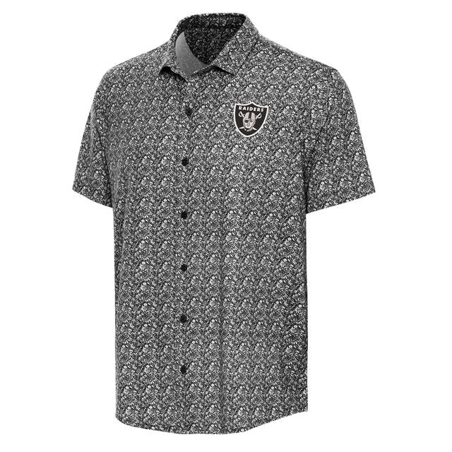 LAS VEGAS RAIDERS MEN'S ANTIGUA APPAREL LIANTHUS POLO - BLACK