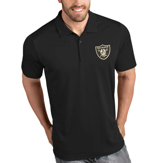 LAS VEGAS RAIDERS MEN'S ANTIGUA TRIBUTE POLO - BLACK