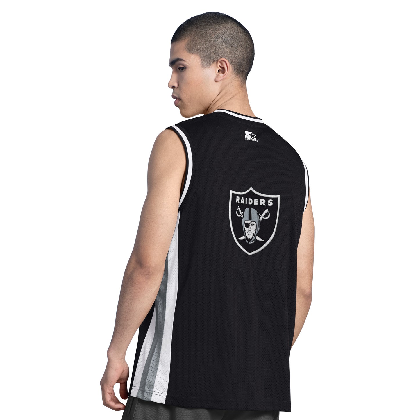 LAS VEGAS RAIDERS MEN'S COURTSIDE TANK TOP - BLACK