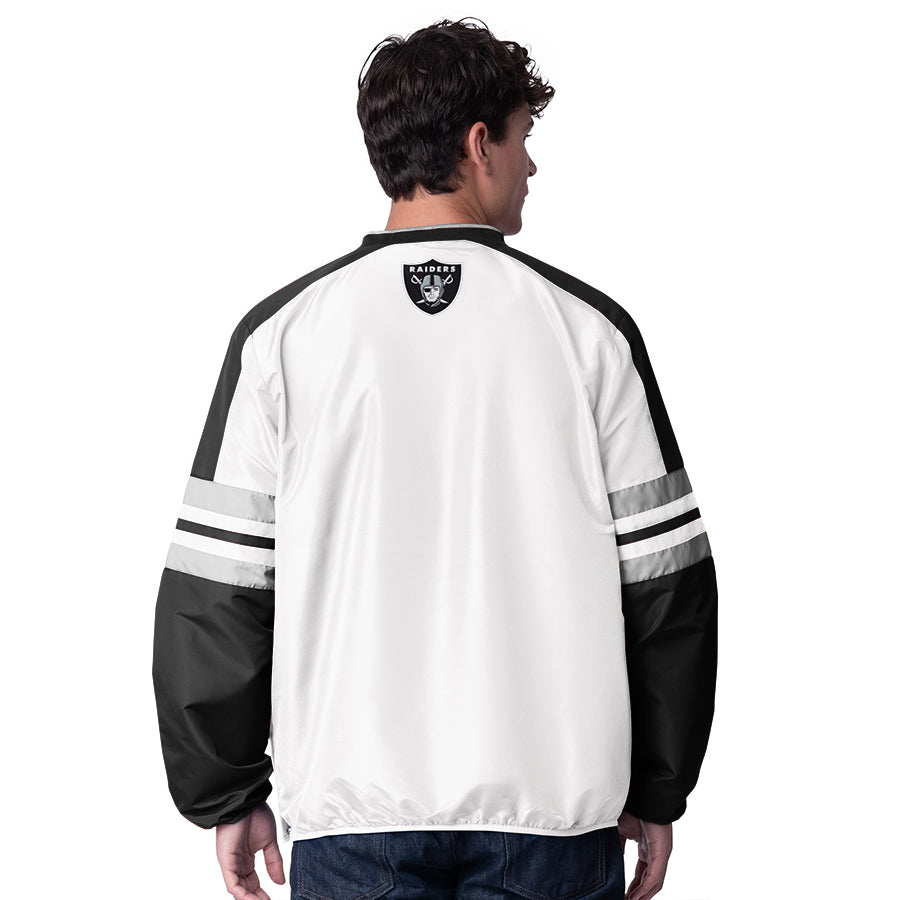 LAS VEGAS RAIDERS MEN'S HIGH HEAT 2 PULLOVER JACKET - WHITE