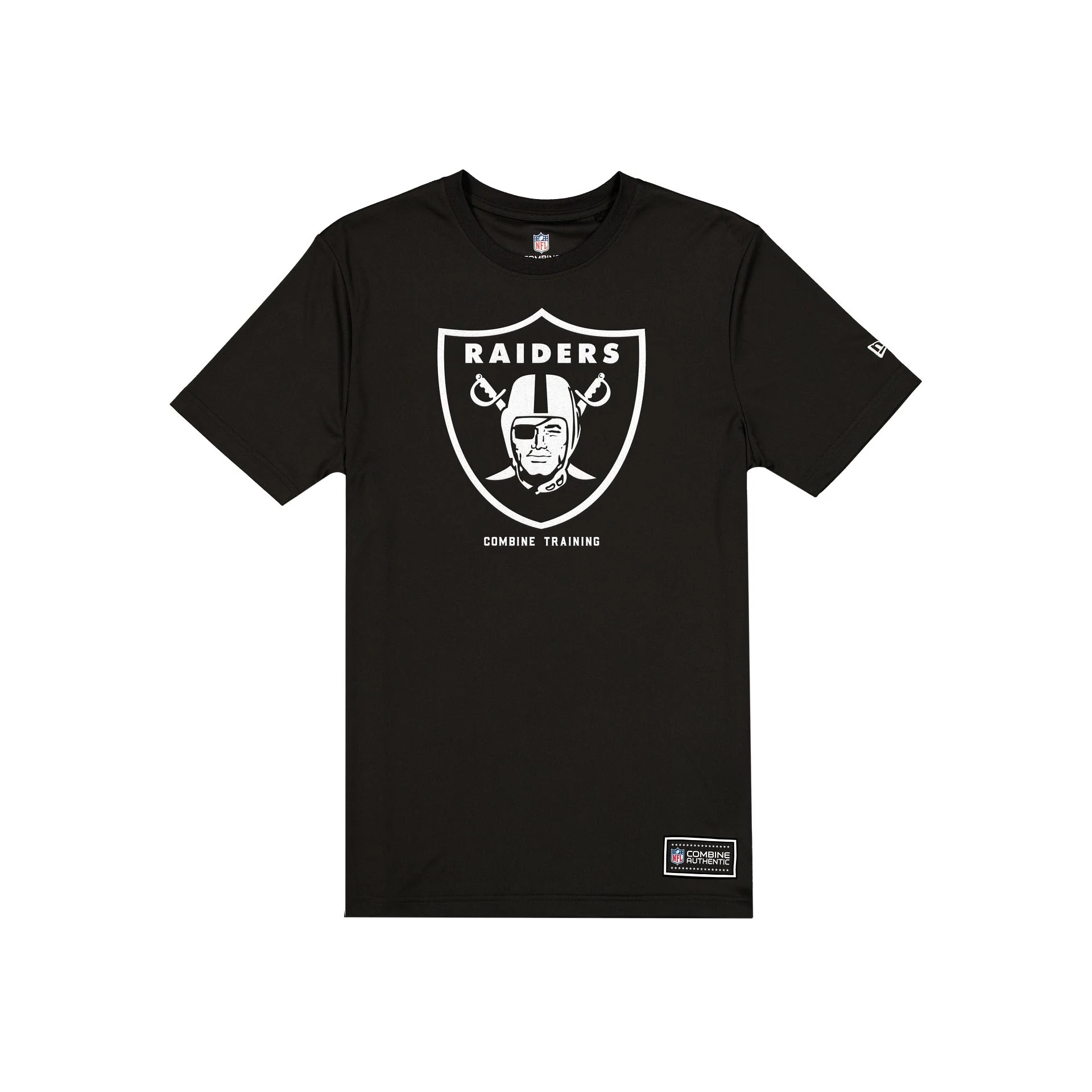 LAS VEGAS RAIDERS MEN'S NEW ERA COMBINE T-SHIRT - BLACK/WHITE