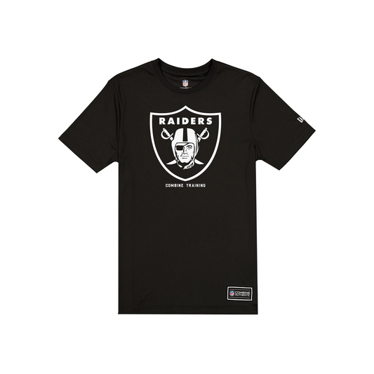 LAS VEGAS RAIDERS MEN'S NEW ERA COMBINE T-SHIRT - BLACK/WHITE