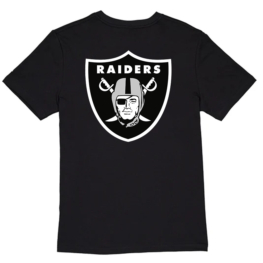 LAS VEGAS RAIDERS MEN'S SCRIPT LOGO BACK T-SHIRT- BLACK