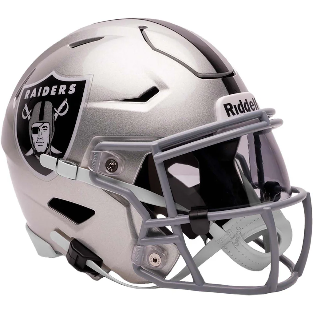 希少　早い者勝ち　Riddell Mサイズパッド付きグレーのスパッツ　アメフト LAS VEGAS RAIDERS RIDDELL SPEED FLEX MIDI HELMET – JR'S SPORTS