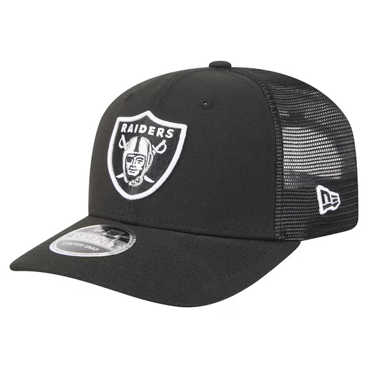 LAS VEGAS RAIDERS TEAM COLLECTION 9SEVENTY STRETCH SNAP ADJUSTABLE HAT - BLACK
