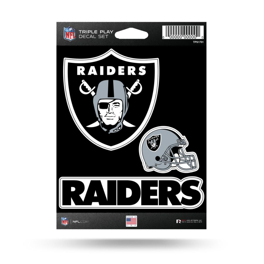 Las Vegas Raiders 5 Piece NFL Decal / Sticker Sheet *Free Shipping