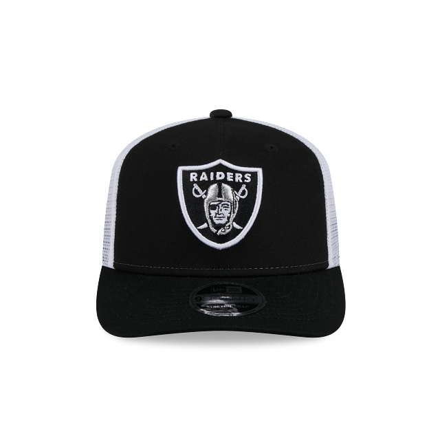 LAS VEGAS RAIDERS TRUCKER 9SEVENTY STRETCH-SNAP ADJUSTABLE HAT - BLACK