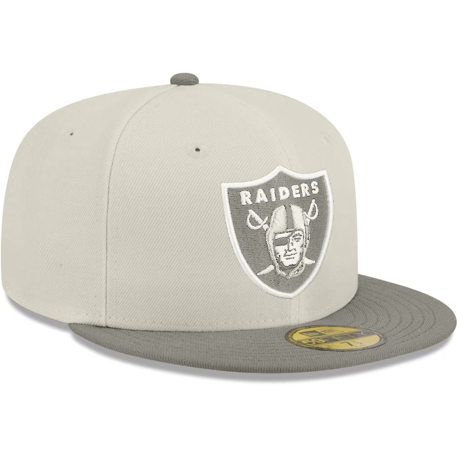 LAS VEGAS RAIDERS TWO-TONE COLOR PACK 59FIFTY FITTED HAT STONE/GRAY