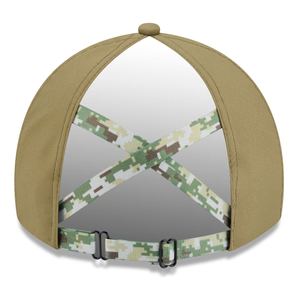 LAS VEGAS RAIDERS WOMEN'S 2025 NFL SALUTE TO SERVICE PONY TAIL ADJUSTABLE HAT - GREEN