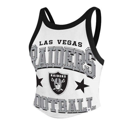LAS VEGAS RAIDERS WOMEN'S '47 BRAND ENERGIZE SPORTY CROPPED RACERBACK TANK TOP