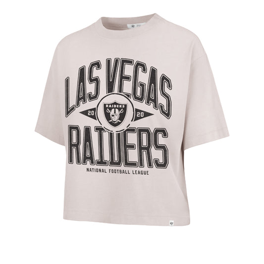 LAS VEGAS RAIDERS WOMEN'S '47 BRAND WINDTHROW RAVINE CROPPED T-SHIRT - MOJAVE