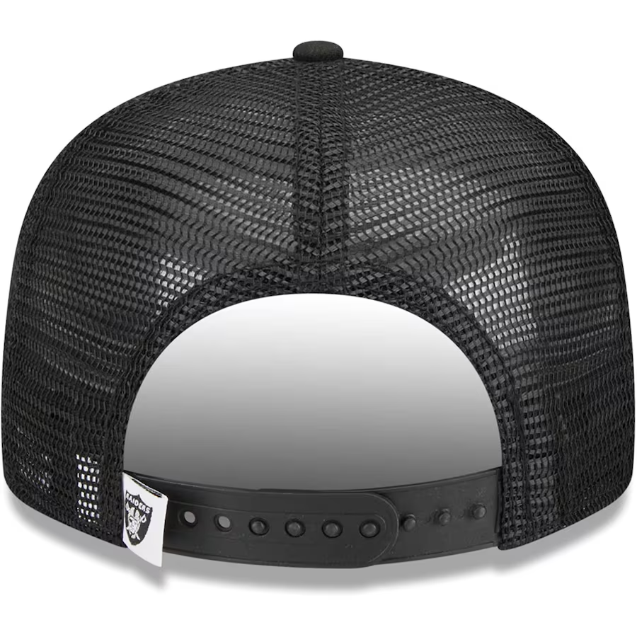 LAS VEGAS RAIDERS YOUTH EVERGREEN TRUCKER 9FIFTY SNAPBACK - BLACK