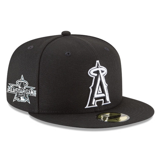 GORRA EQUIPADA 59FIFTY DEL JUEGO DE ESTRELLAS 2010 CON PARCHE LATERAL DE LOS ANGELES ANGELES - NEGRO/BLANCO