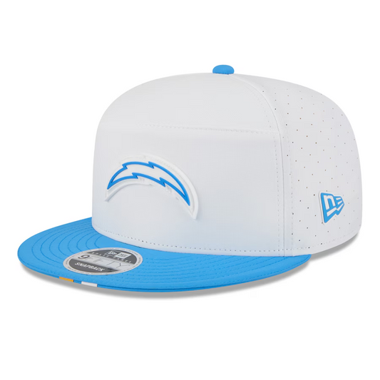 LOS ANGELES CHARGERS 2025 NFL TRAINING CAMP 9FIFTY SPLIT PANEL SNAPBACK HAT - WHITE