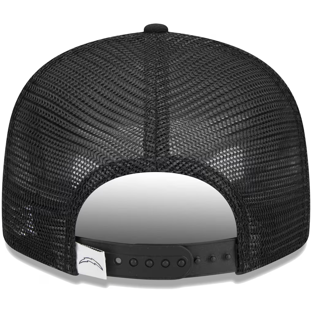 LOS ANGELES CHARGERS EVERGREEN TRUCKER 9FIFTY SNAPBACK HAT - BLACK/WHITE