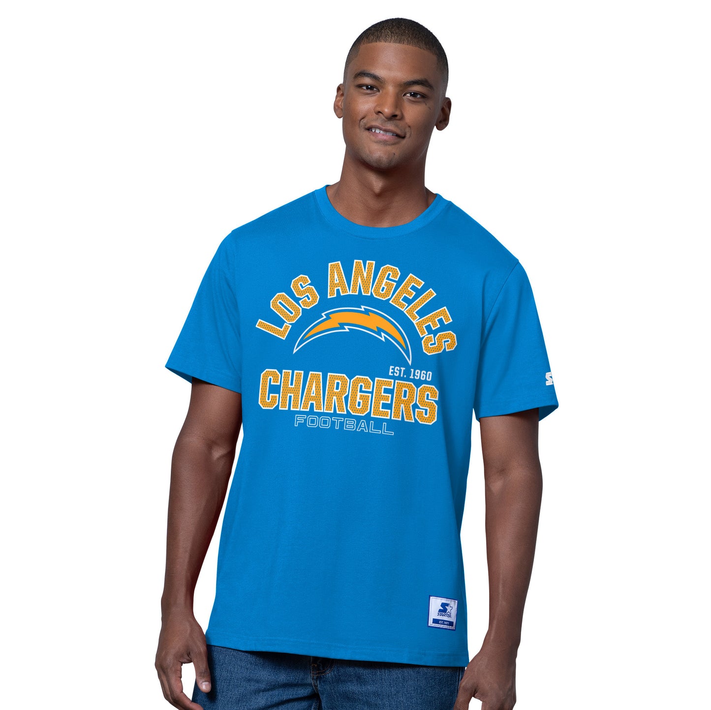 LOS ANGELES CHARGERS MEN'S G-III DEFENDER T-SHIRT - POWDER BLUE