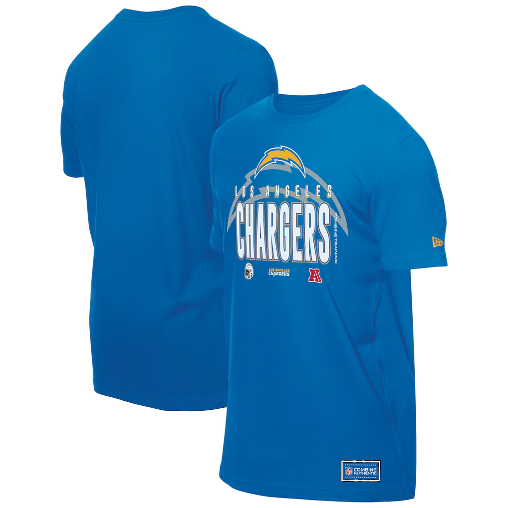 LOS ANGELES CHARGERS MEN'S NEW ERA 2025 NFL TRAINING CAMP T-SHIRT - POWDER BLUE