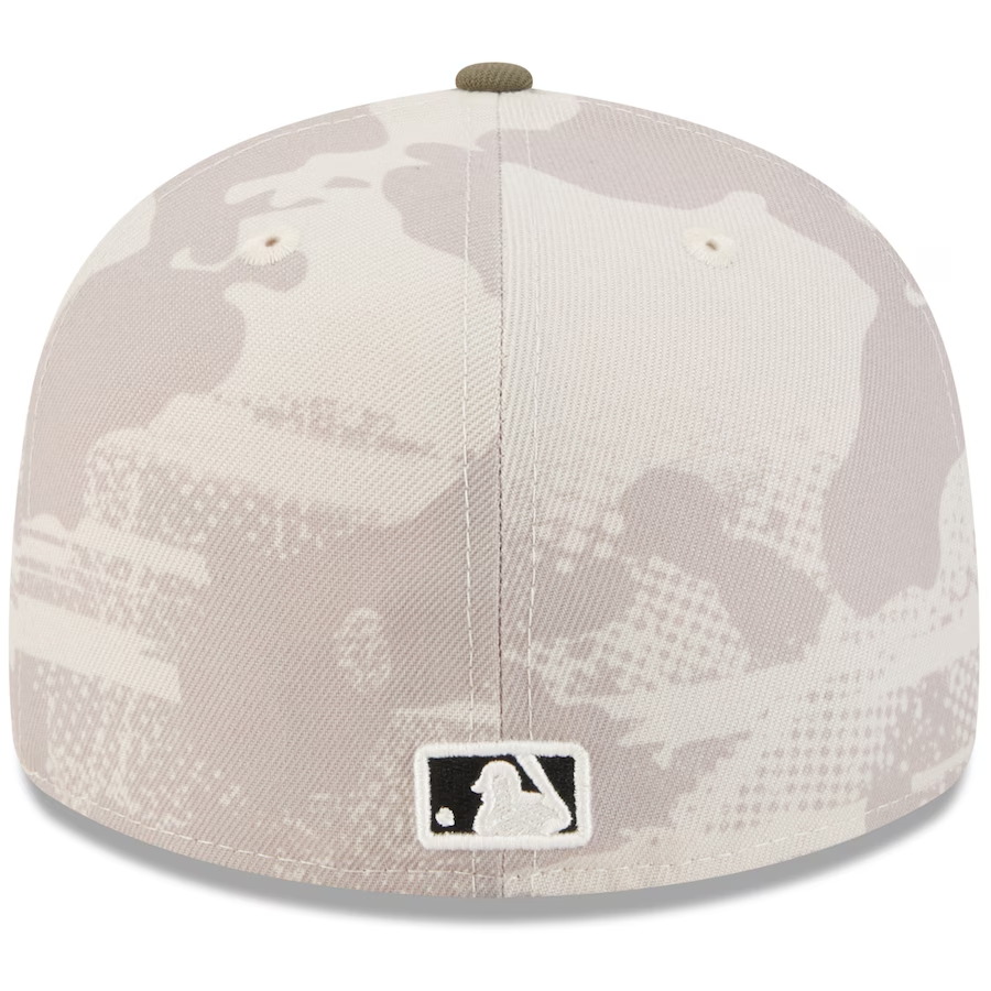 LOS ANGELES DODGERS 2025 MLB ARMED FORCES 59FIFTY FITTED HAT - STONE/OLIVE