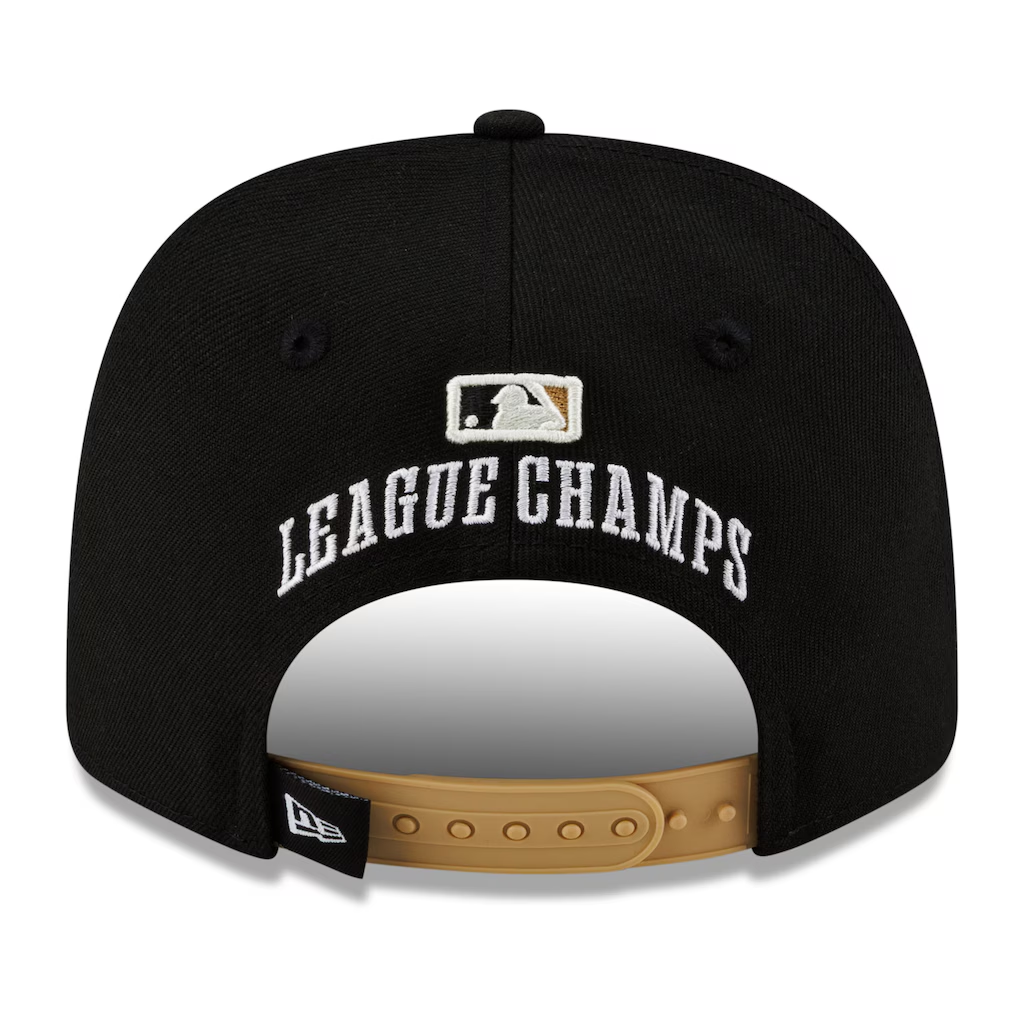 LOS ANGELES DODGERS 2025 NLCS CHAMPIONS LOCKER ROOM 9SEVENTY STRETCH-SNAPBACK HAT - BLACK