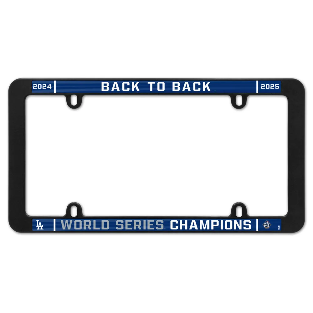 LOS ANGELES DODGERS 2025 WORLD SERIES CHAMPIONS THIN RIM LICENSE PLATE FRAME