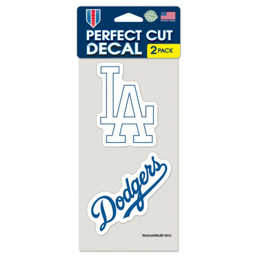 LOS ANGELES DODGERS 4"X4" PERFECT CUT DECAL SET - 2-PACK