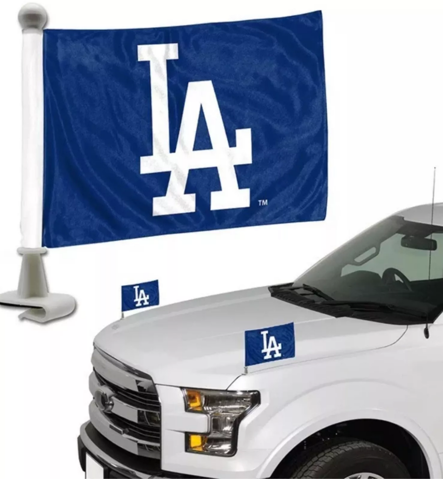 LOS ANGELES DODGERS AUTO AMBASSADOR 2-PIECE FLAG SET