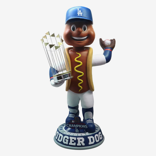 LOS ANGELES DODGERS DODGER DOG 2024 WORLD SERIES CHAMPIONS 3 FT MASCOT BOBBLEHEAD - # OF 50
