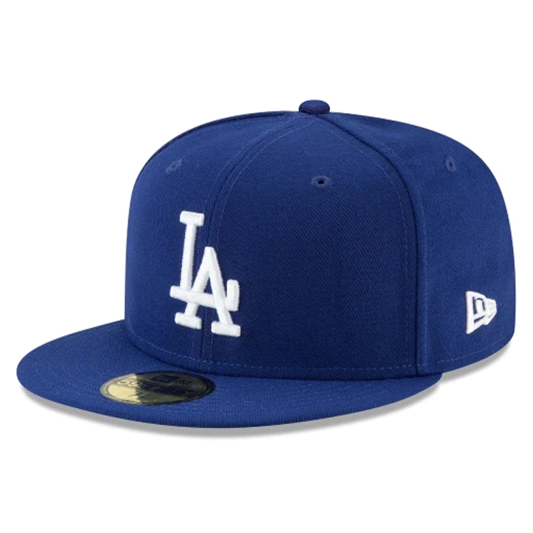 Gorra plana gris ajustada 59FIFTY Essential de Los Angeles Dodgers