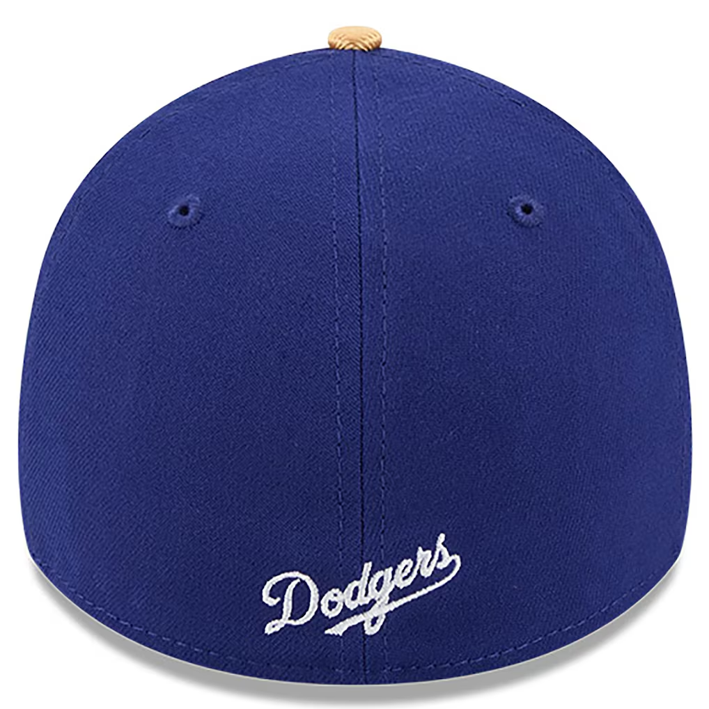 LOS ANGELES DODGERS 2025 MLB GOLD COLLECTION 39THIRTY FLEX FIT HAT - BLUE